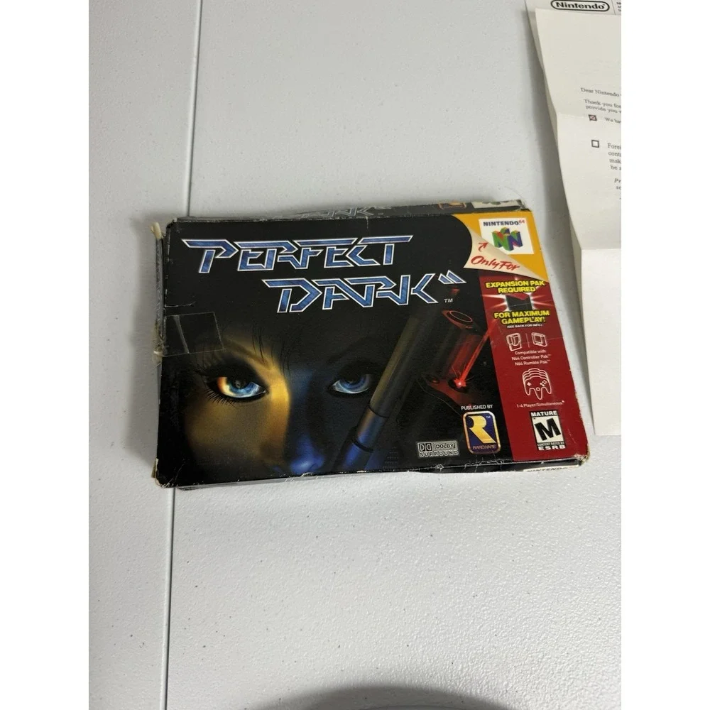 Perfect Dark - Nintendo 64 (N64) with Box, **Missing Manual** TESTED!